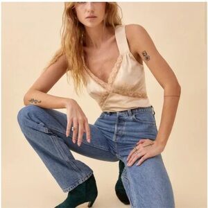 Reformation Vendome Silk Top